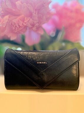 Vintage Diesel leather wallet clutch
